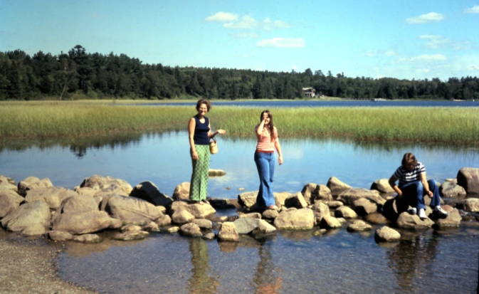 My host mother and me at the source of the Mississippi, August 1975